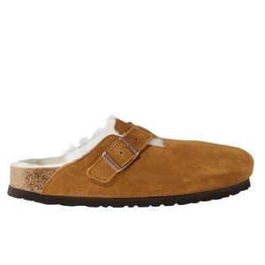Women's Birkenstock Boston Clogs, Suede Shearling